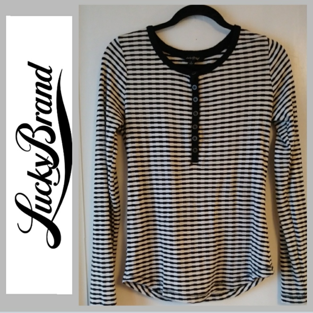 Lucky Brand Striped Long Sleeve Sweater